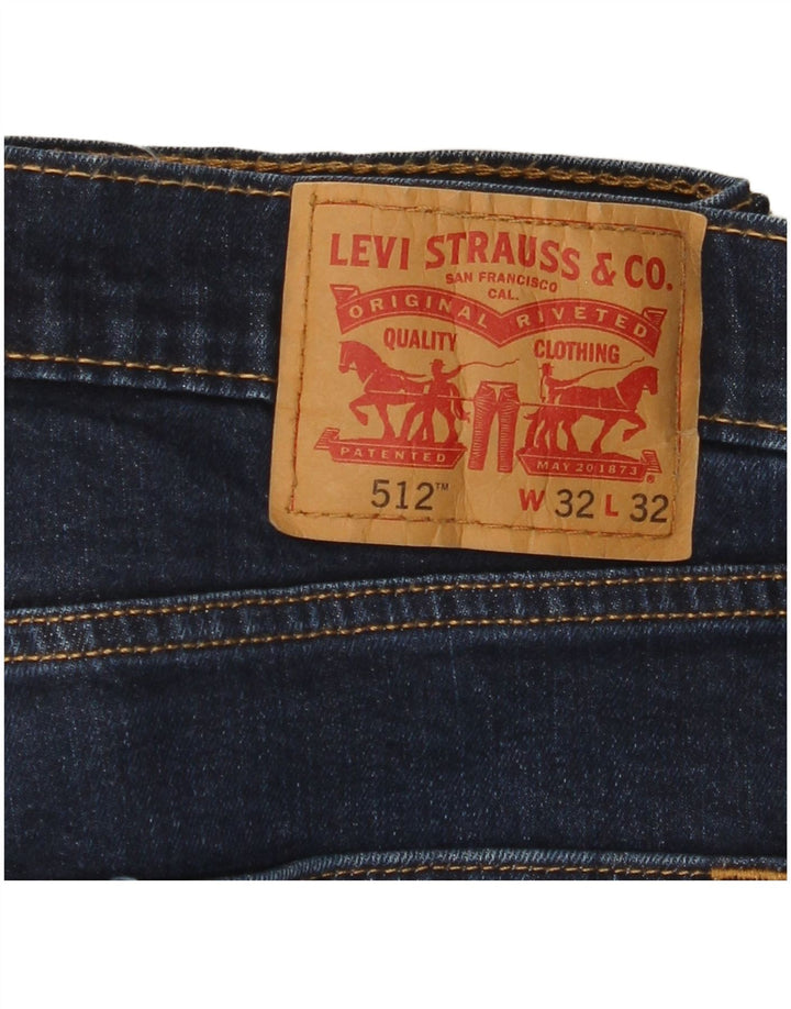 Blugi conici 512 subțiri pentru bărbați LEVI'S L32 L32 bumbac bleumarin