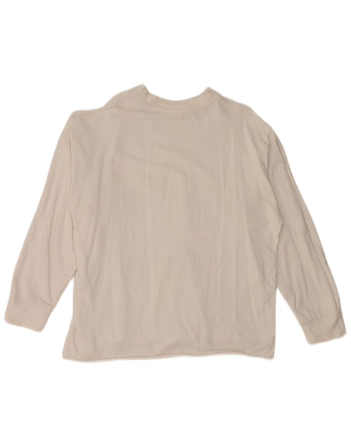 Pulover supradimensionat pentru femei Zara UK 10 Bumbac alb mic