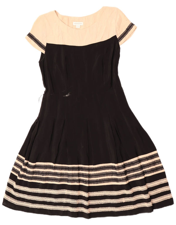 Rochie A-Line pentru femei Monsoon UK 12 Medium Black Colorblock Viscoza