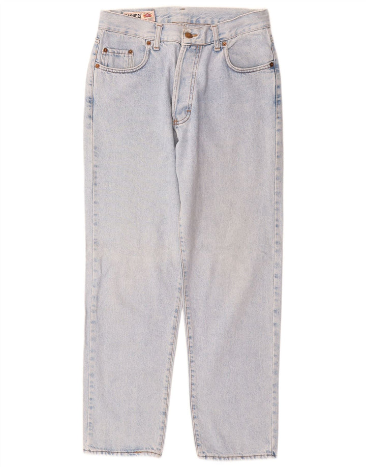 CASUCCI Blugi conici pentru femei cu talie înaltă IT 50 XL W28 L29 albastru bumbac