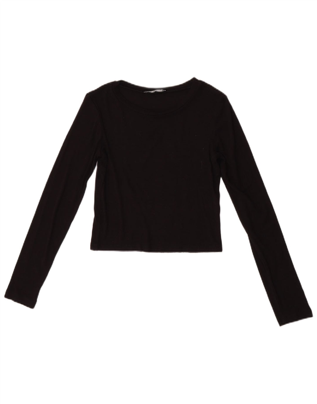 Crop Top pentru femei Zara cu mânecă lungă UK 8 Mic Negru