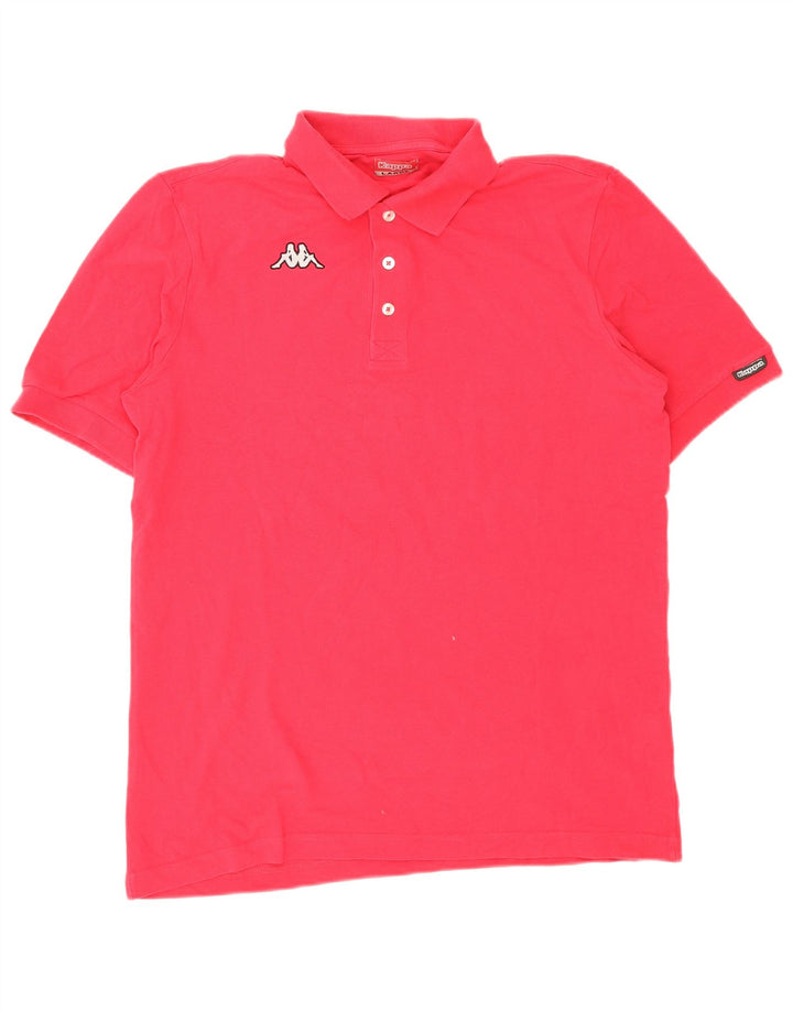 Tricou polo pentru bărbați Kappa, bumbac roz mare