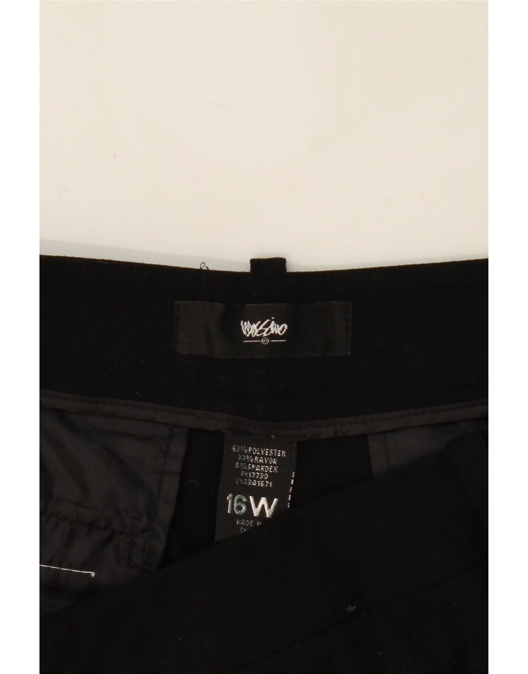 MOSSIMO Womens Straight Capri Trousers US 16 2XL W38 L22 Black Polyester Vintage Mossimo and Second-Hand Mossimo from Messina Hembry 