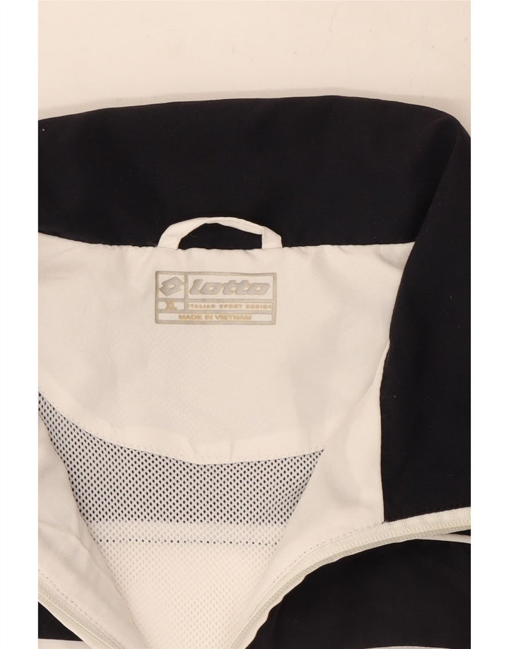 Jachetă de trening pentru bărbați Lotto XL, alb, poliester bloc de culoare