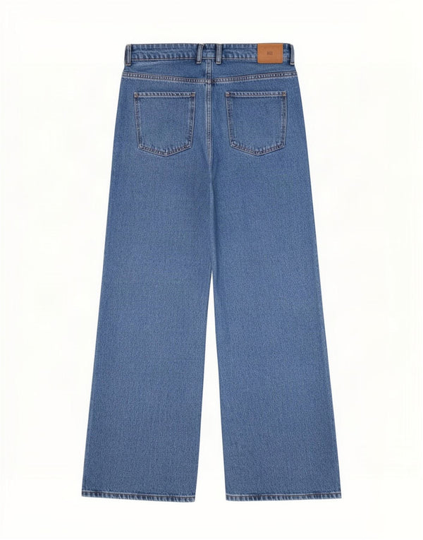 Zara Womens Wide Leg Jeans EU 40 Medium W30 L32 Blue Cotton