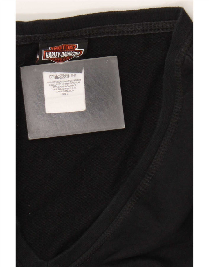 Pulover Harley Davidson pentru femei, cu grafic crop, UK 16, mare, negru
