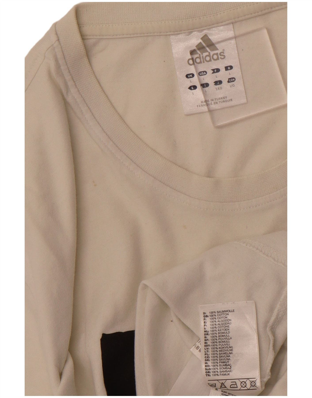 Tricou grafic ADIDAS pentru bărbați Top mare din bumbac alb