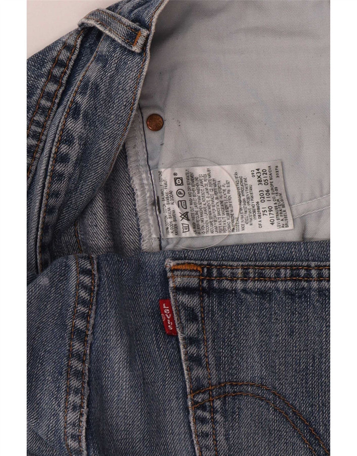 Blugi drepti tăiați pentru bărbați Levi's W38 L26 Bumbac albastru