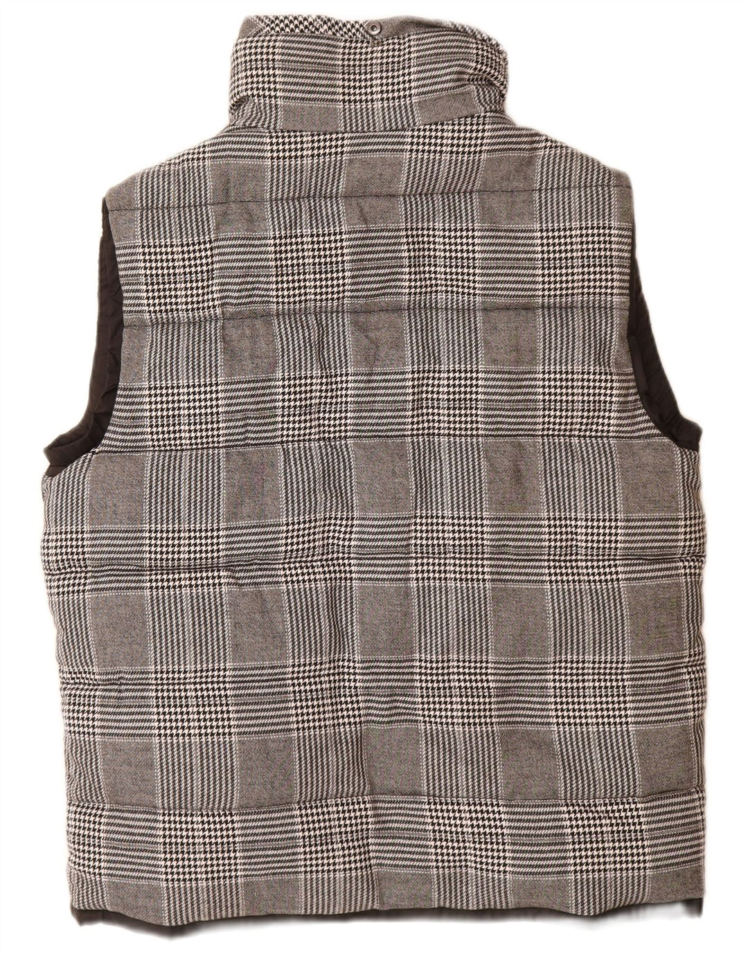 Gilet căptușit pentru bărbați Zara UK 42 XL poliester cu carouri gri