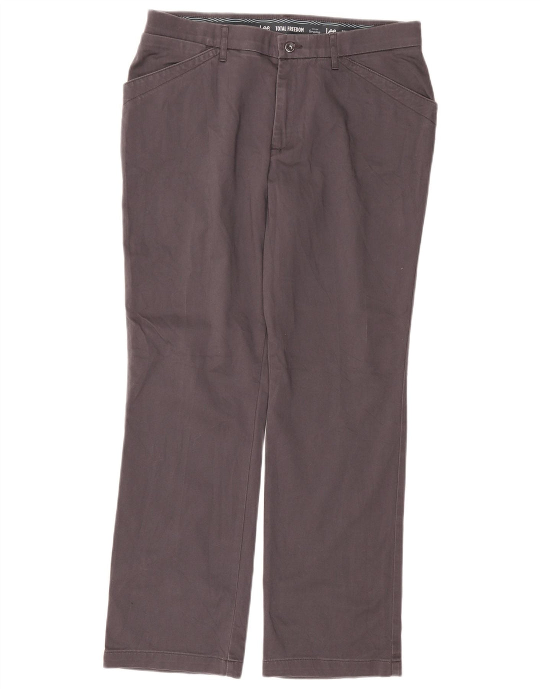 Pantaloni casual drepti LEE pentru femei Total Freedom W34 L30 bumbac gri