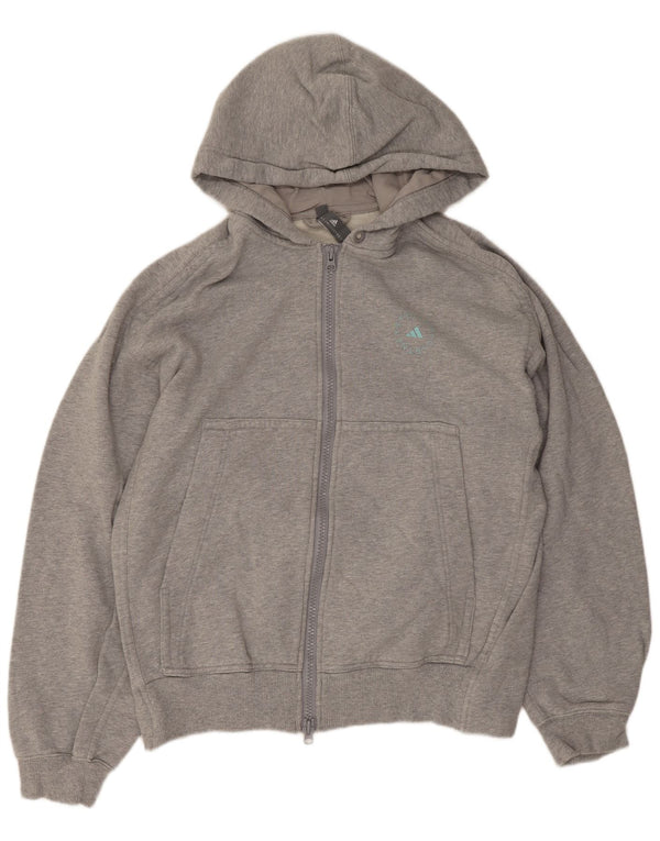 Adidas Mens Zip Hoodie Sweater Medium Grey Cotton