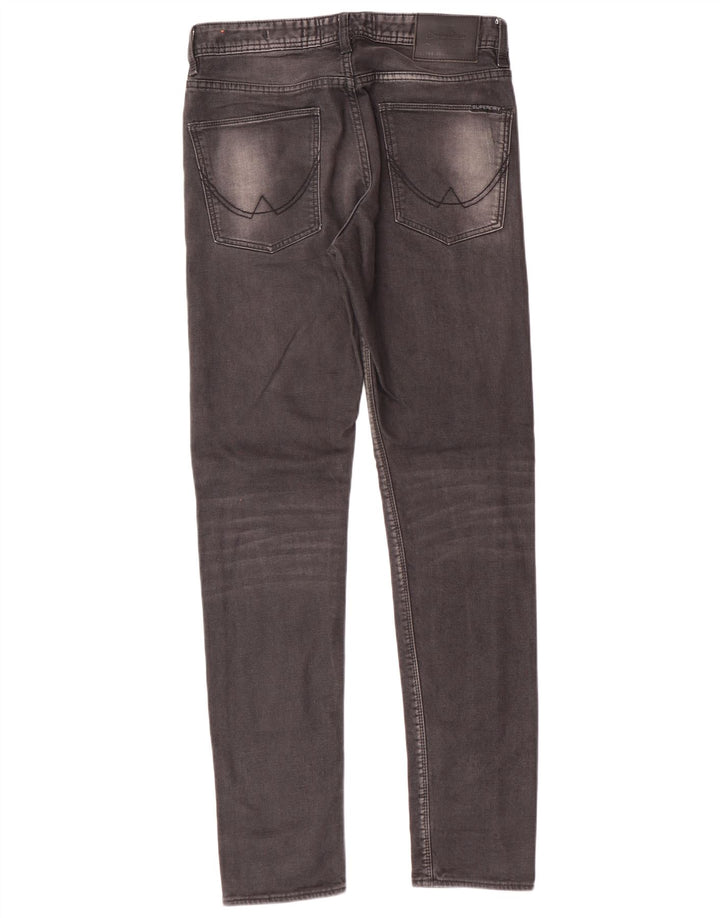SUPERDRY blugi subțiri conici pentru bărbați W30 L32 bumbac gri