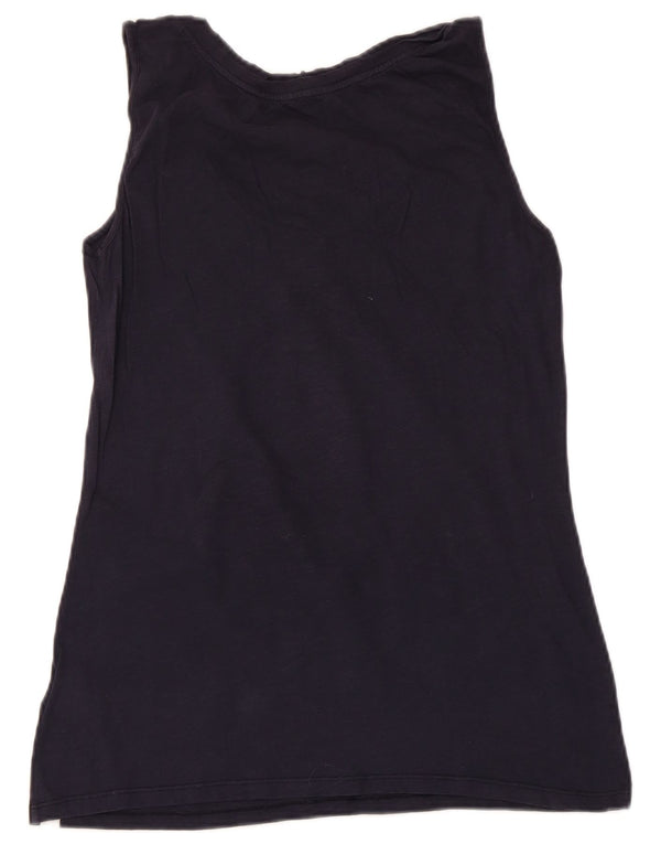 White Stuff Vestă Top pentru femei UK 14 Medium Bleumarin Bumbac