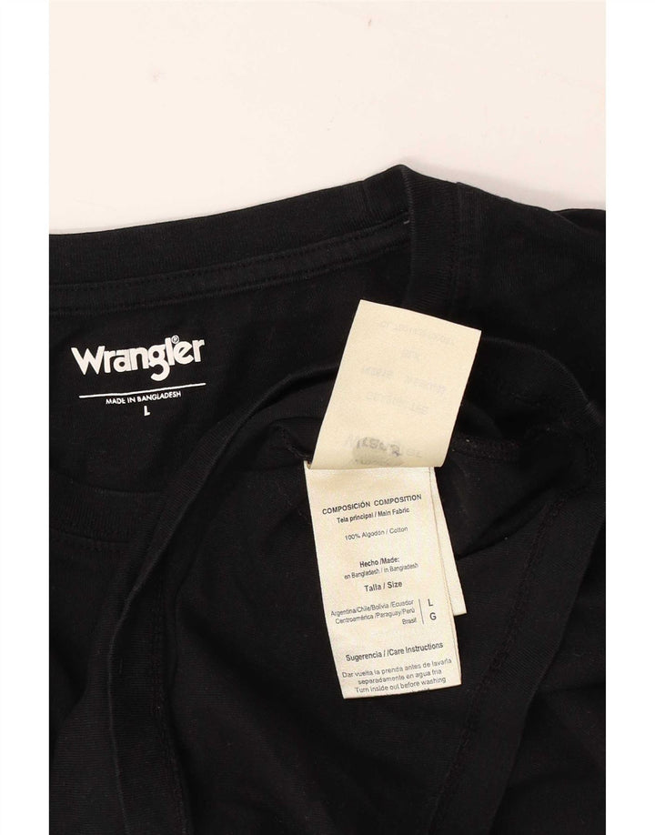 Tricou pentru bărbați Wrangler Top mare din bumbac negru