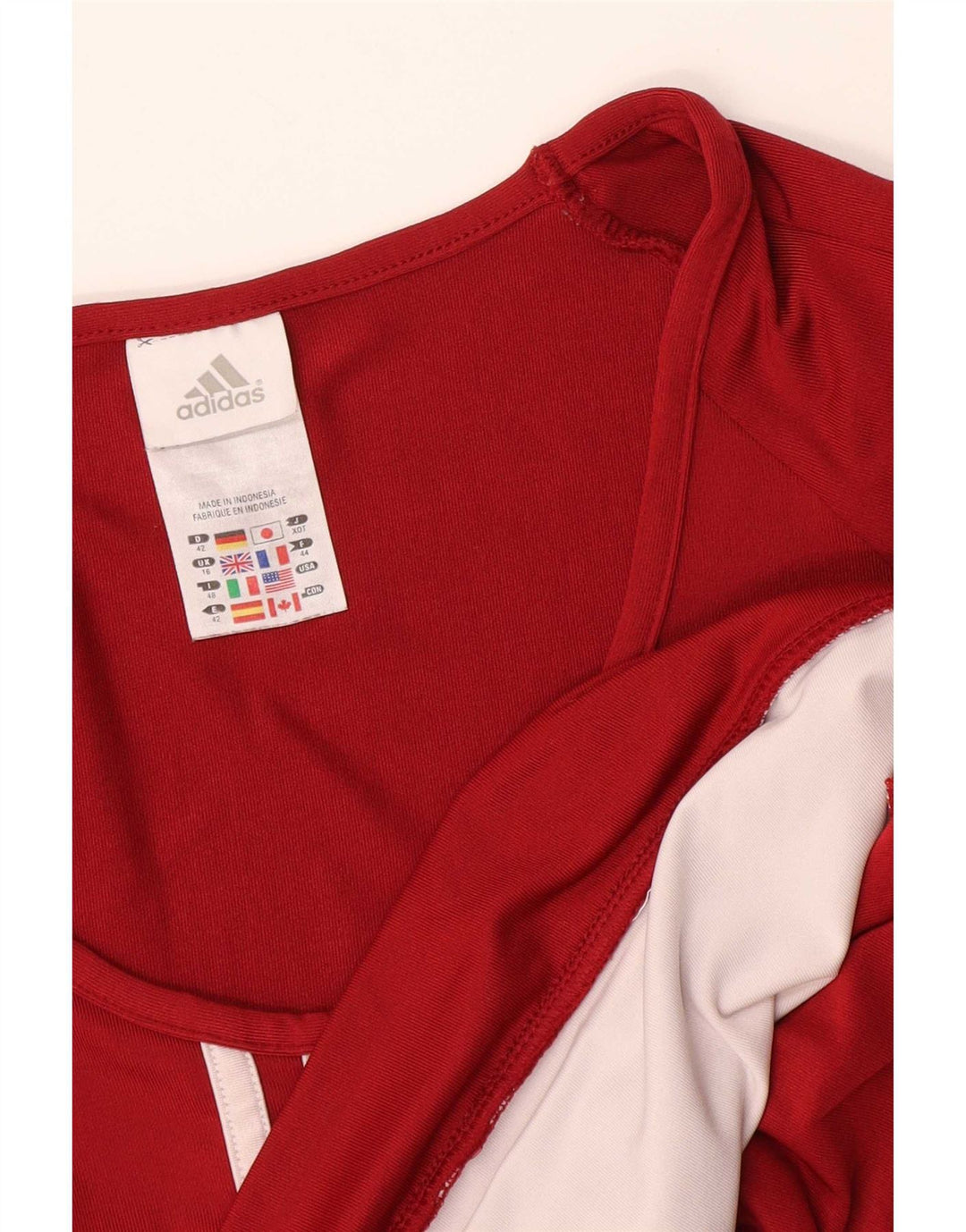 Tricou Adidas pentru femei Top UK 16 Poliamidă roșie mare