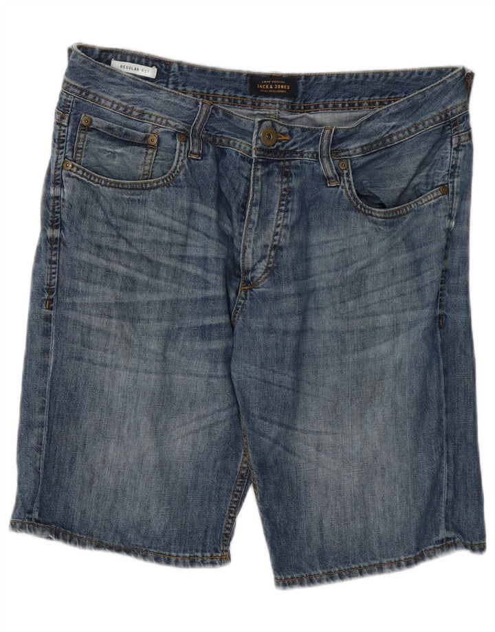 Pantaloni scurți din denim Jack & Jones pentru bărbați, de culoare medie, W32, albastru
