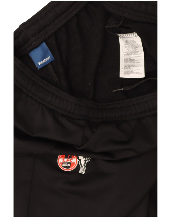 REEBOK Mens FC Koln Graphic Tracksuit Trousers Medium  Black Polyester