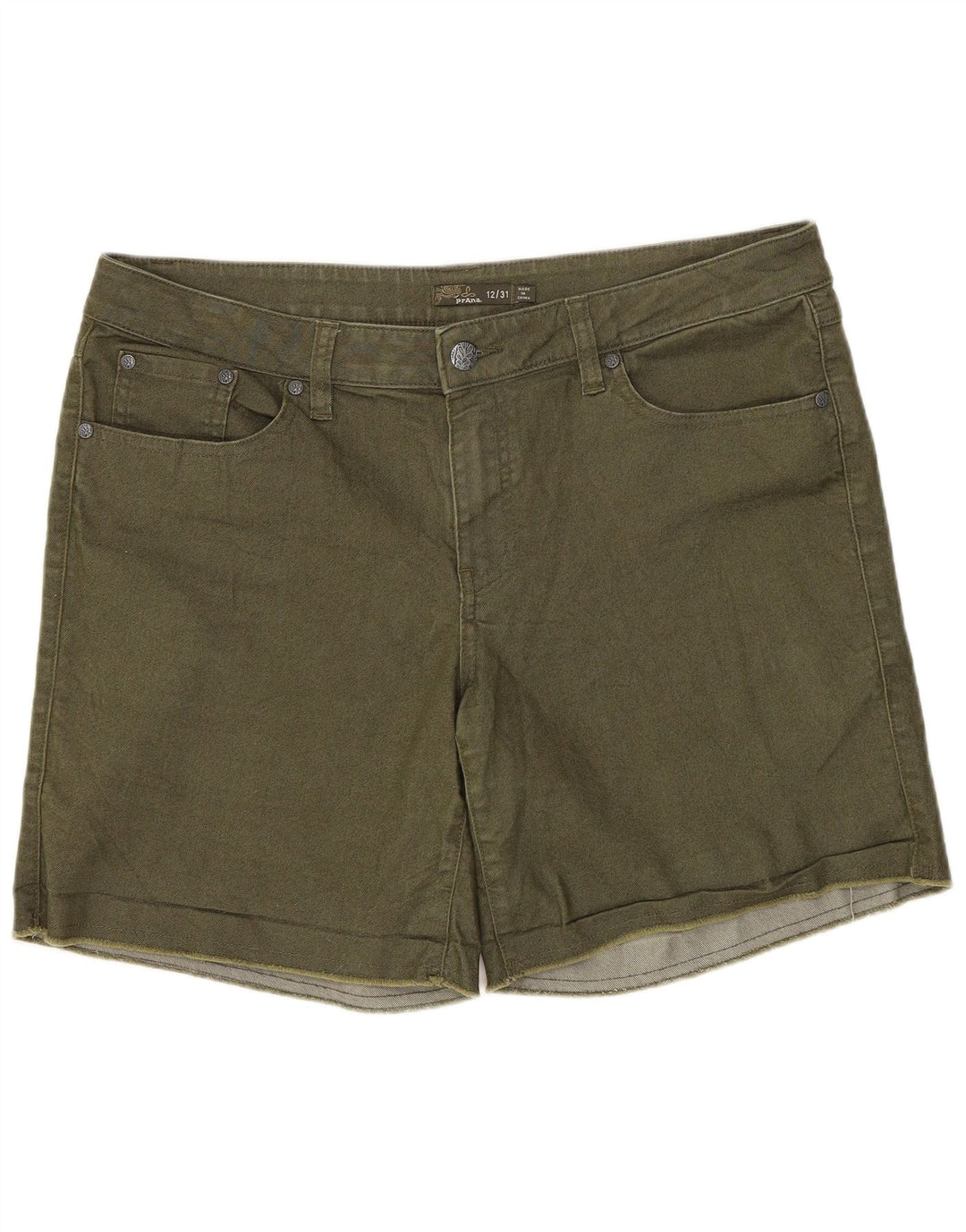 Pantaloni scurți din blugi pentru femei PRANA US 12 Large L34 Khaki Bumbac