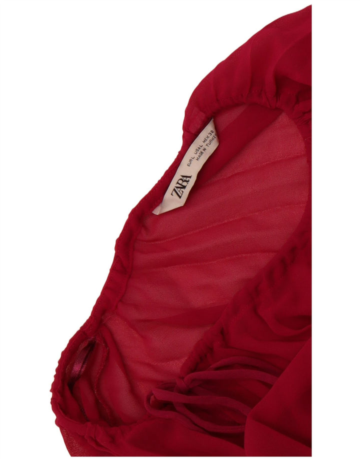 Bluză supradimensionată cu mânecă lungă pentru femei Zara UK 16 mare roz