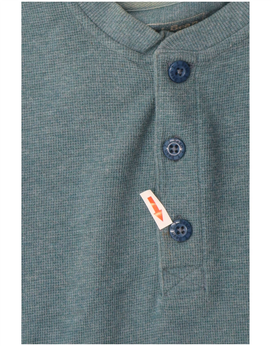 L.L.BEAN Mens Traditional Fit Top cu mânecă lungă din bumbac albastru mic