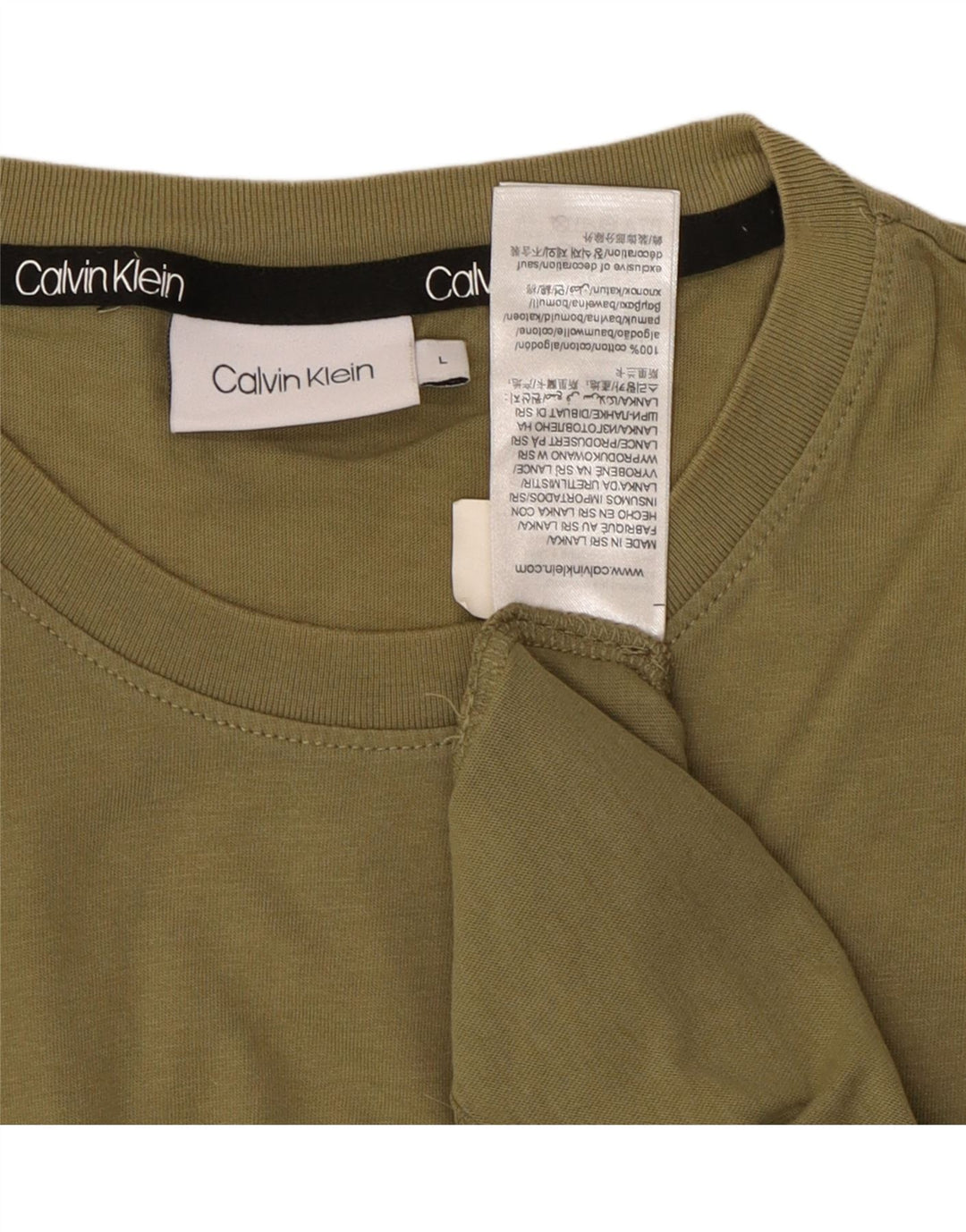 CALVIN KLEIN Tricou Bărbați Top Mare Bumbac Verde