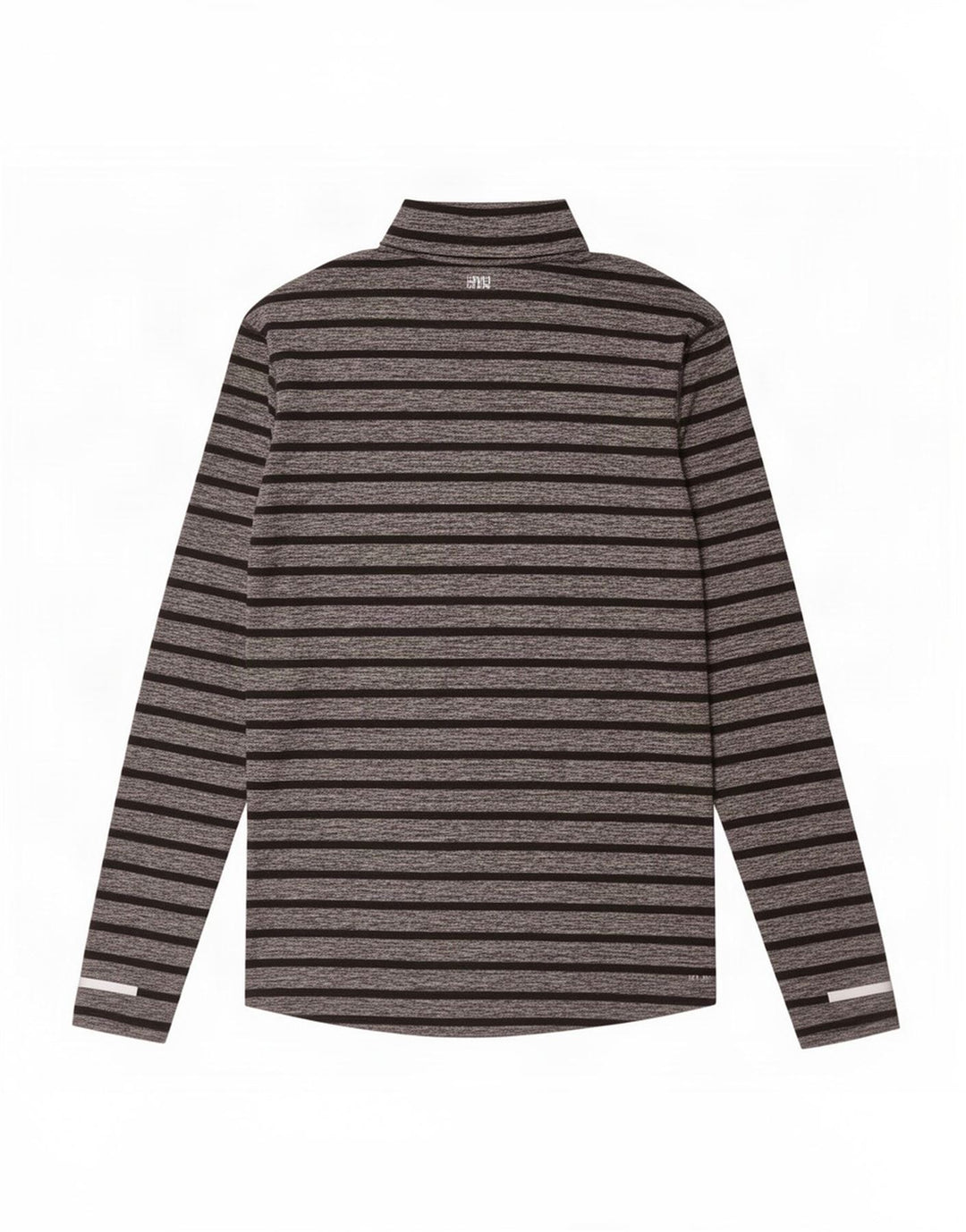 Top de trening pentru bărbați Dri Fit, cu fermoar și gât, cu dungi, gri mare
