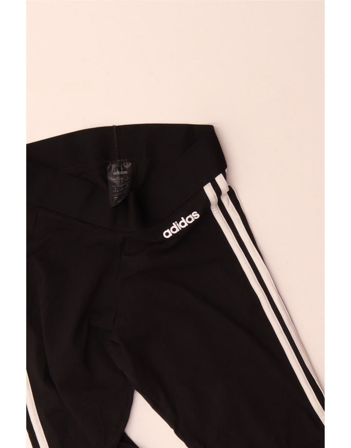 Leggings pentru femei ADIDAS UK 8/10 mic bumbac negru