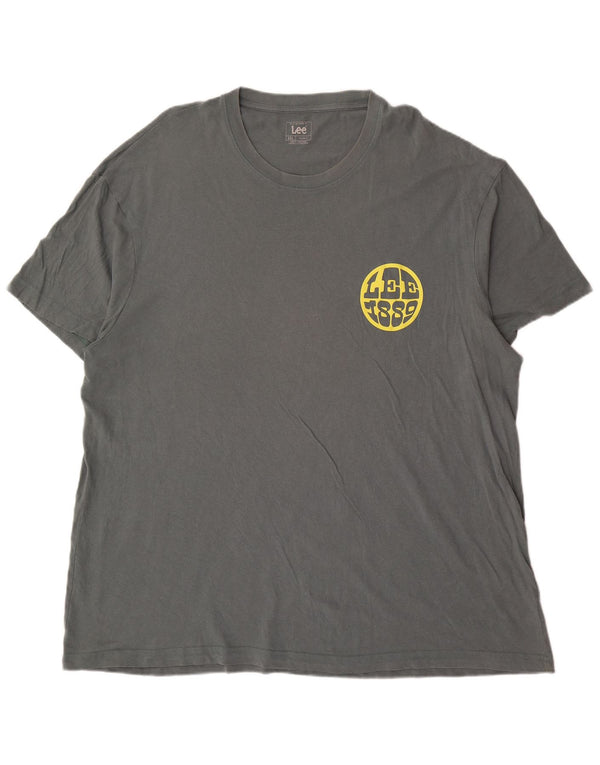 Tricou grafic Lee pentru bărbați, cu croială relaxată, 2XL, bumbac verde