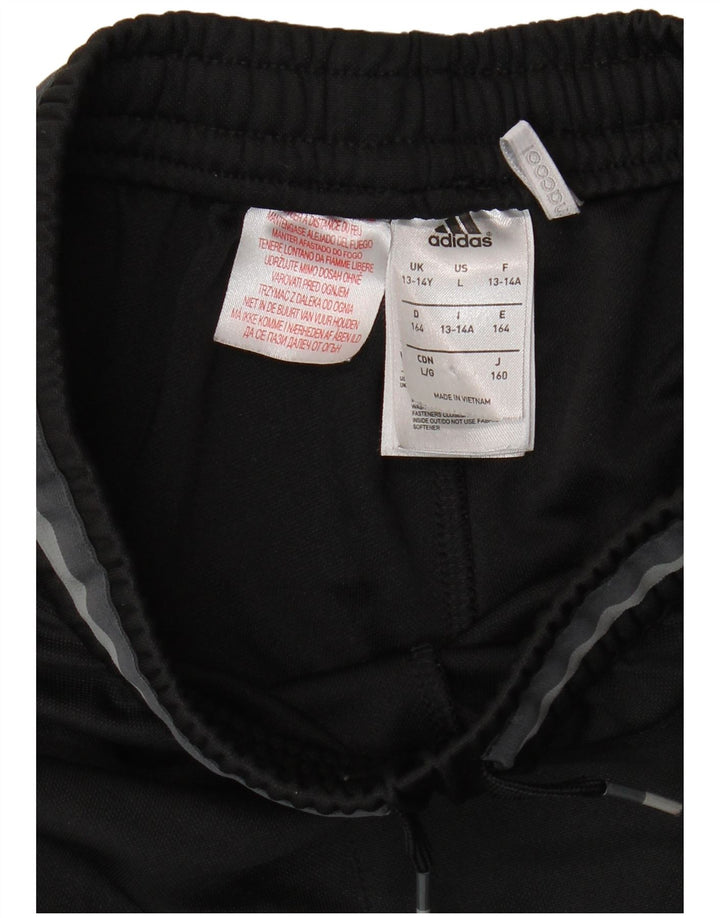 Pantaloni de trening ADIDAS Olympique Lyonnais pentru baieti 13-14 ani negri