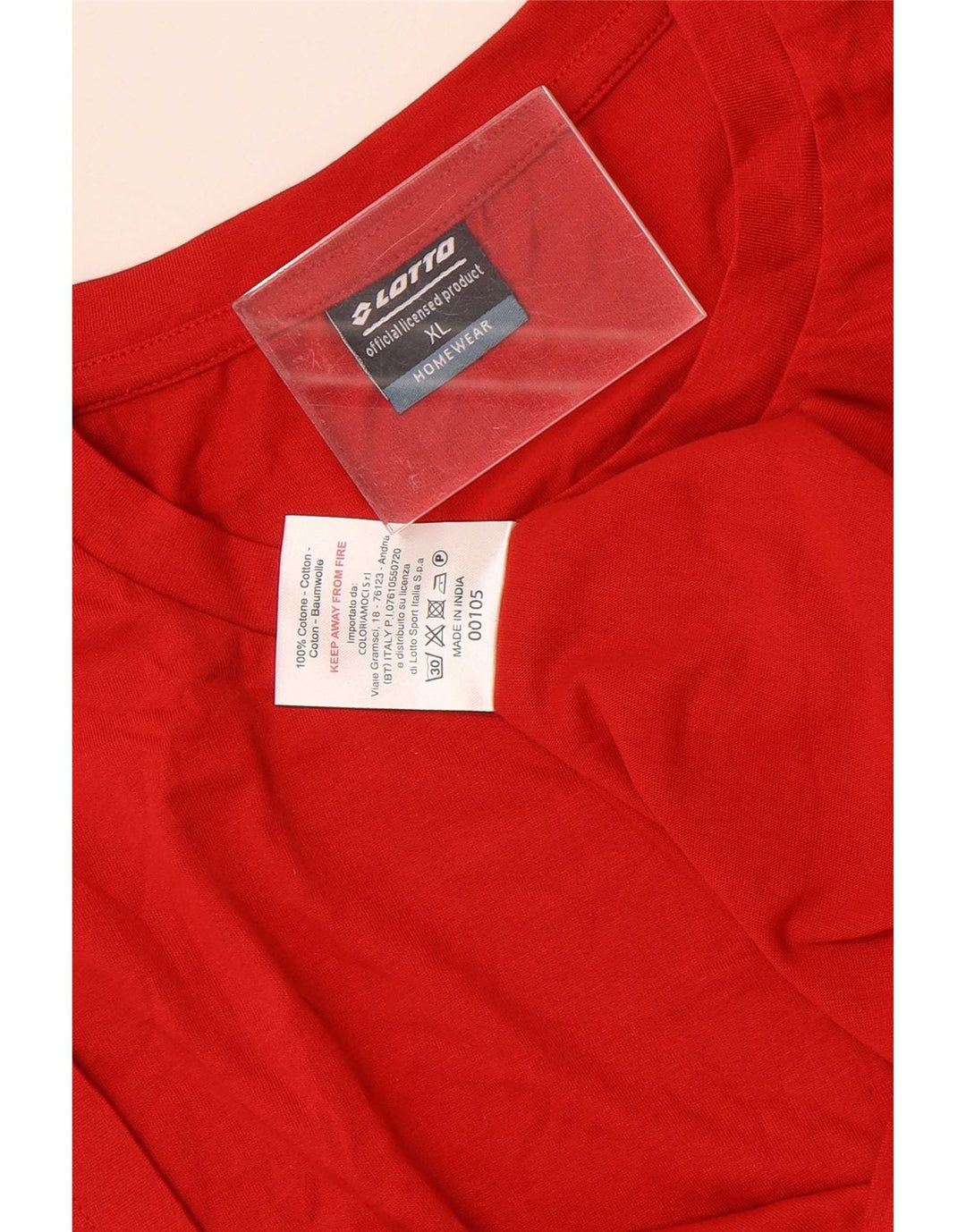 Tricou Bărbați Lotto Top XL Bumbac Roșu