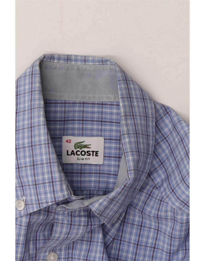 Cămașă pentru bărbați Lacoste Slim Fit Mărimea 40 Medium Blue Check