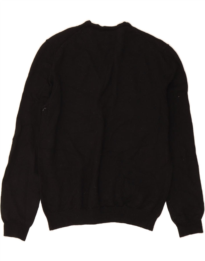 JOOP Womens V-Neck Jumper Sweater UK 16 Large Black Wool Vintage Joop and Second-Hand Joop from Messina Hembry 