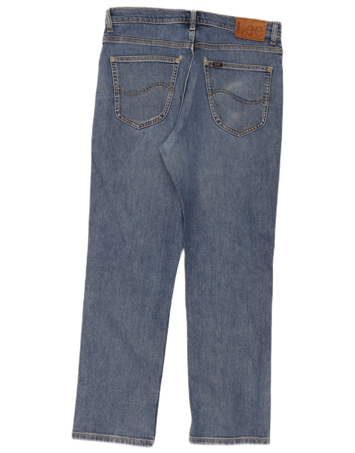 Blugi Lee Brooklyn Straight pentru bărbați W34 L30, bumbac albastru
