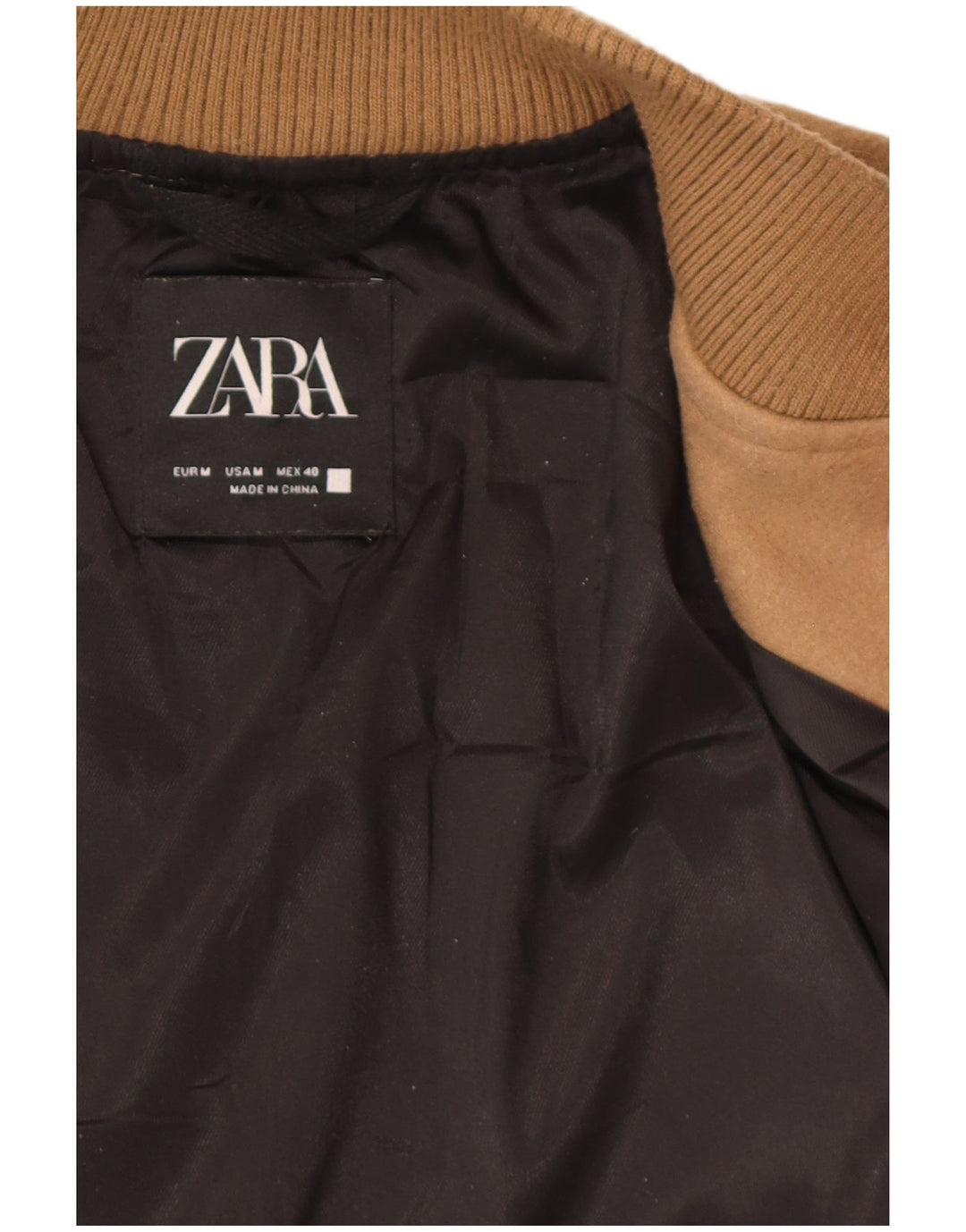 Bomber pentru bărbați Zara UK 38 Poliester maro mediu