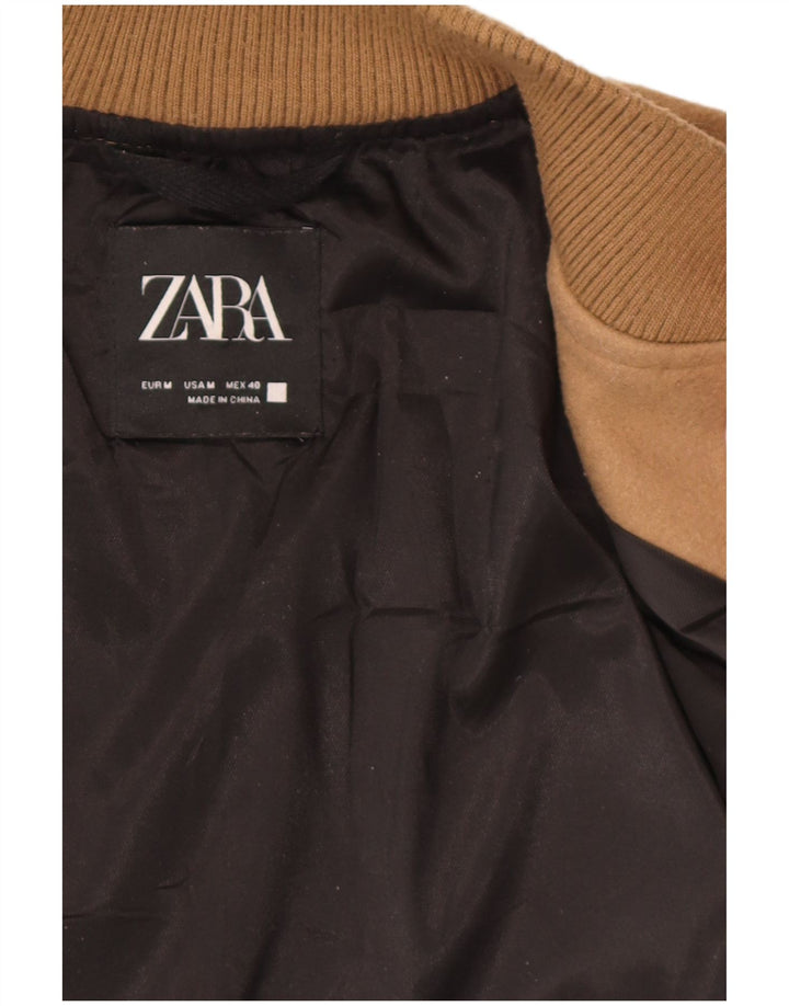 Bomber pentru bărbați Zara UK 38 Poliester maro mediu