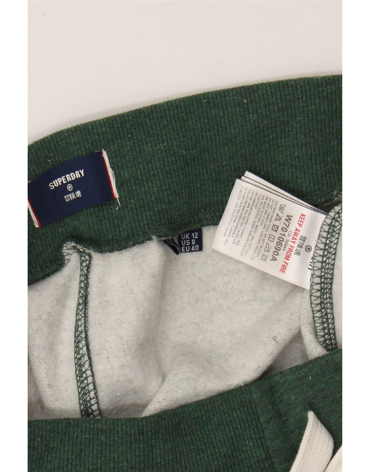 SUPERDRY Pantaloni de trening grafic pentru femei Pantaloni de jogging UK 12 Medium Green