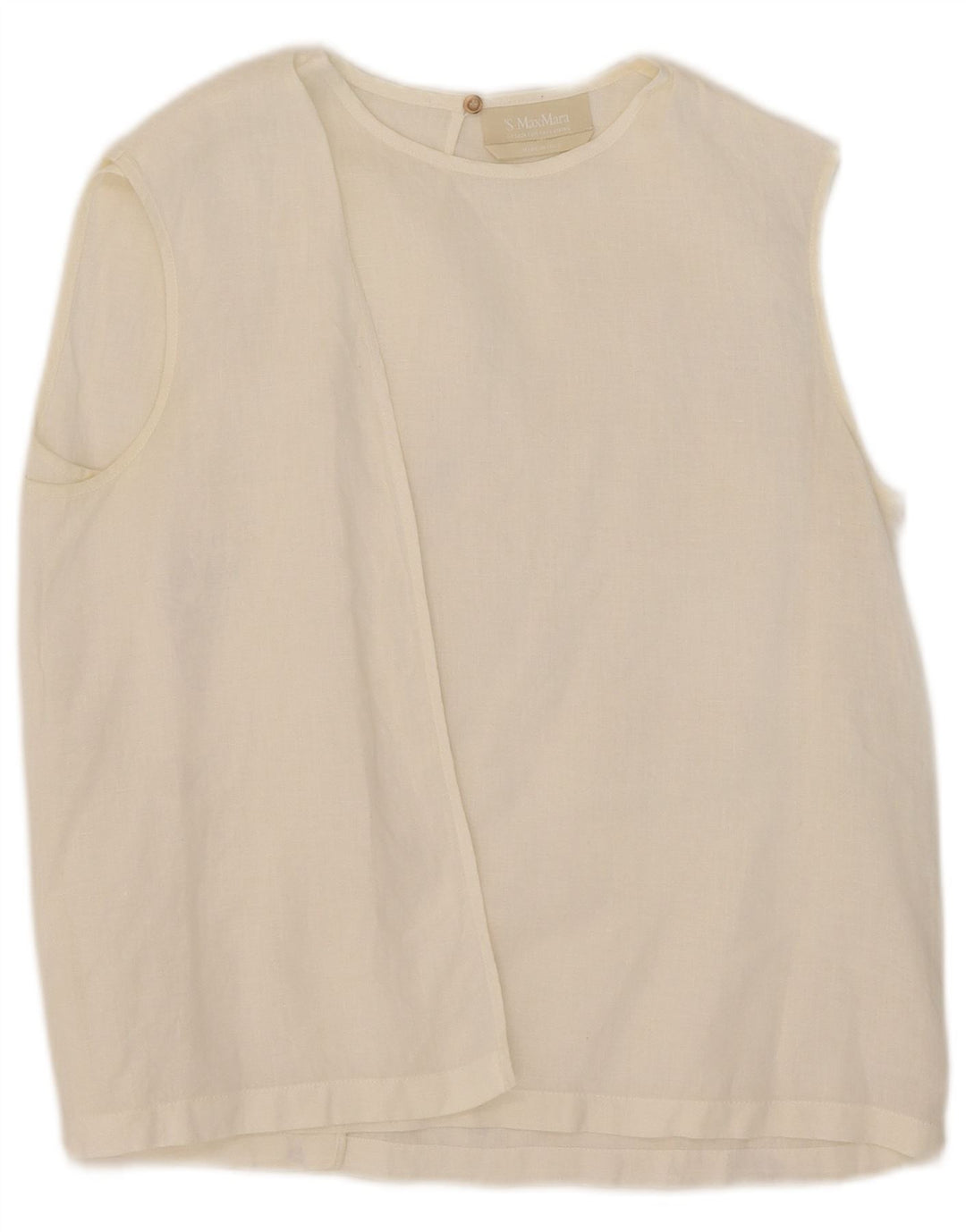 Bluză fără mâneci pentru femei Max Mara UK 14 Medium White