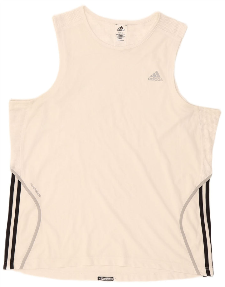 Vestă pentru bărbați Adidas XL, poliester alb