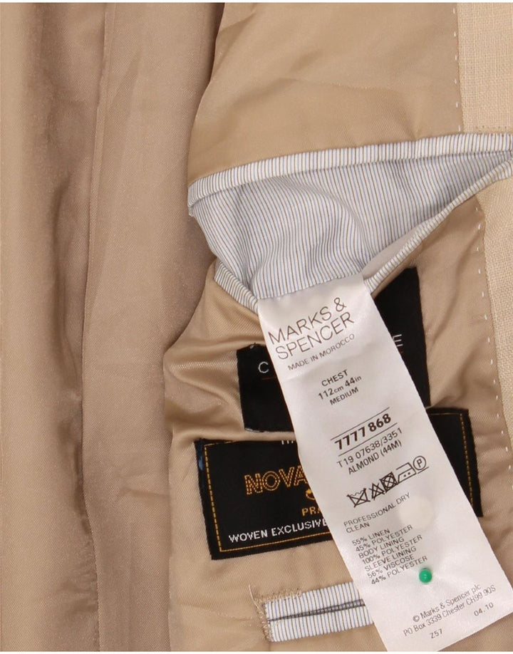 Jachetă pentru bărbați Marks & Spencer, cu 2 nasturi, UK 44 XL, in bej