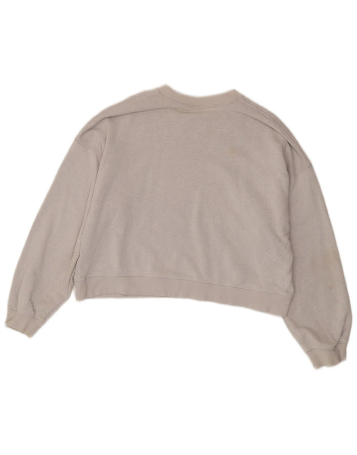 Pulover oversized pentru femei Nike Crop, UK 14, bumbac gri mediu