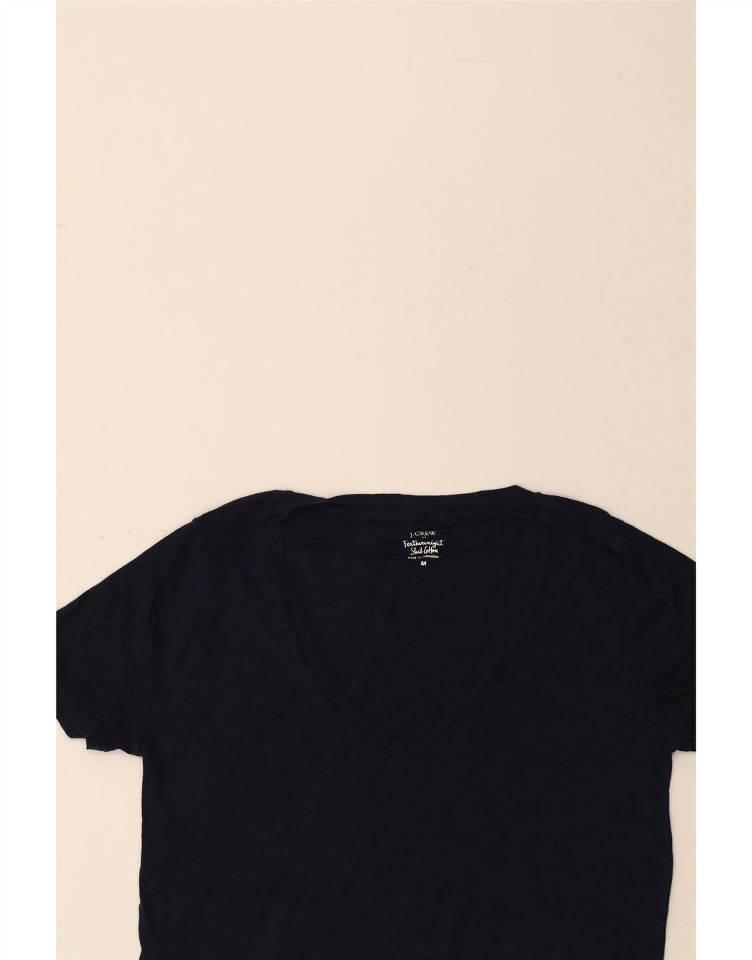 J. CREW Womens T-Shirt Top UK 12 Medium Navy Blue Cotton Vintage J. Crew and Second-Hand J. Crew from Messina Hembry 