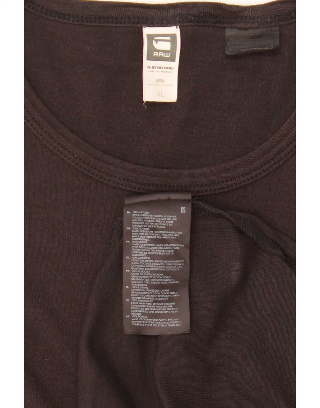 G-Star Top pentru bărbați cu mânecă lungă XL, bumbac negru