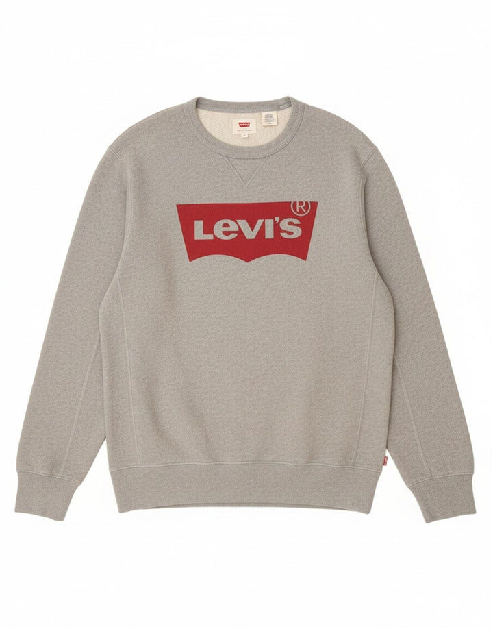 Levi's Pulover grafic pentru bărbați, bumbac mic, gri