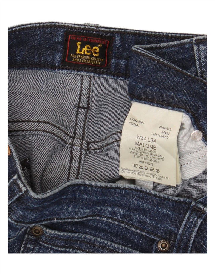 Blugi Lee Malone Slim pentru bărbați L34 L34 Bumbac bleumarin