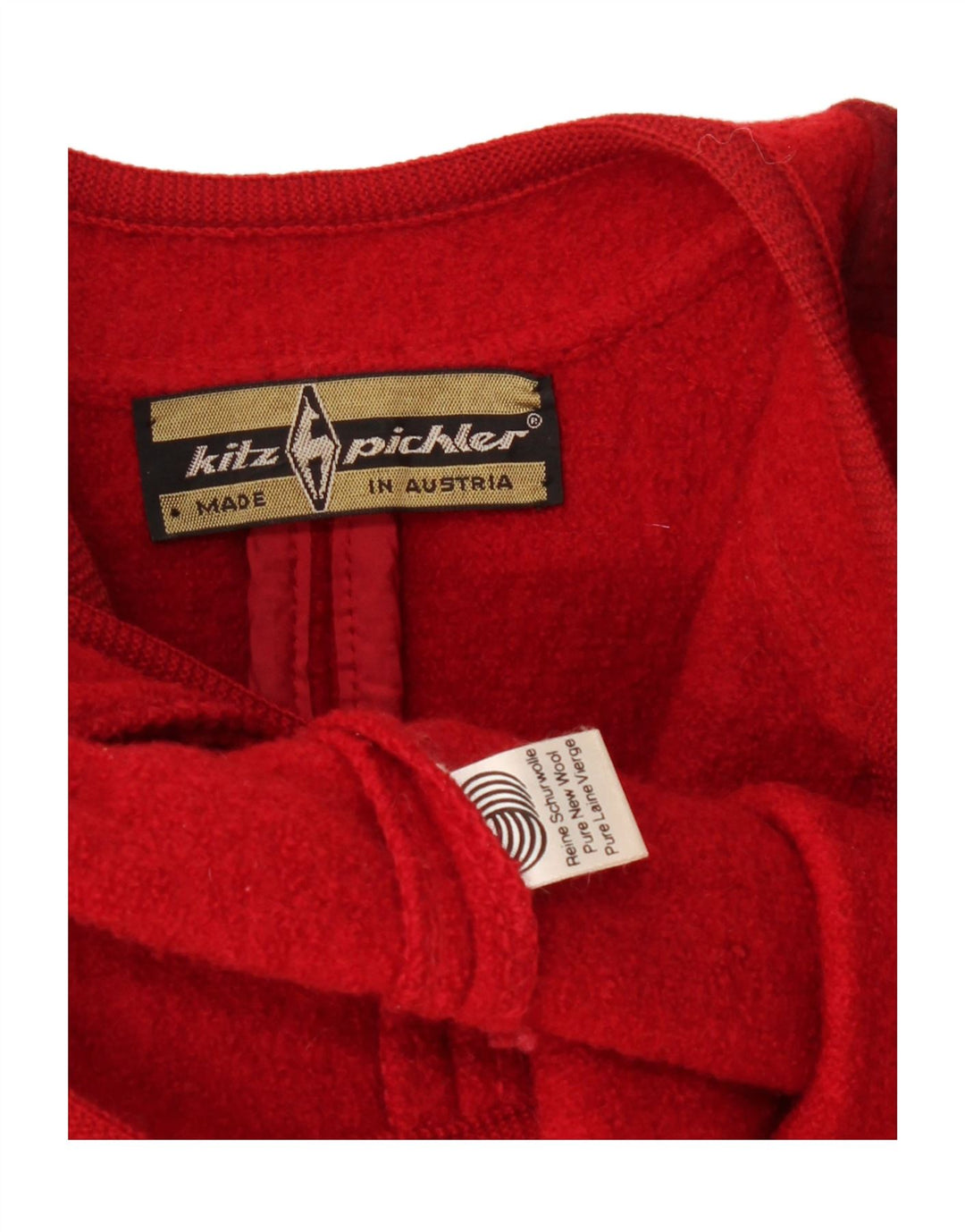 KITZ PICHLAR Womens 6 Button Blazer Jacket UK 14 Medium Red Colourblock Vintage Kitz Pichlar and Second-Hand Kitz Pichlar from Messina Hembry 