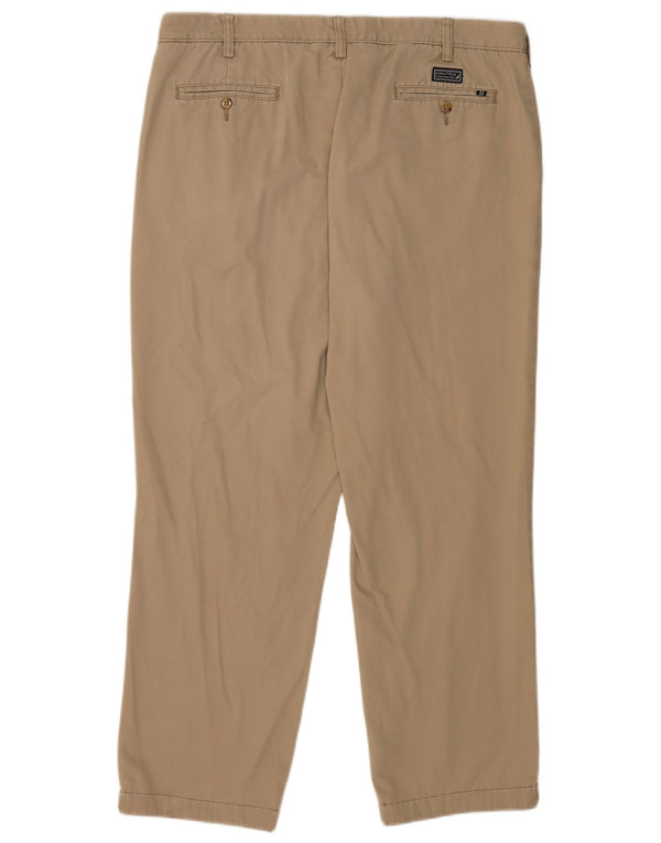 Pantaloni chino drepți Nautica pentru bărbați, cu tăiere clasică, L40 L32, bumbac bej