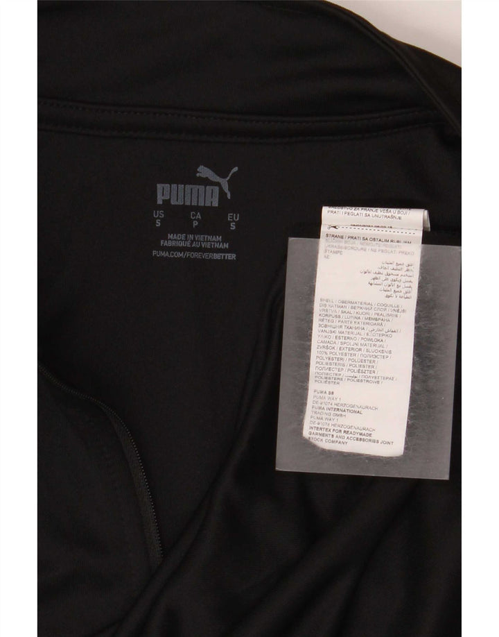 Trening Puma Lombardia Uno Graphic Zip Neck Pulover Top Mic Negru