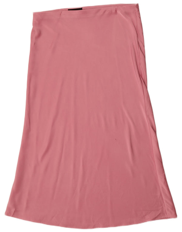 Fusta Midi pentru femeie cu talie înaltă Zara XL W32 poliester roz