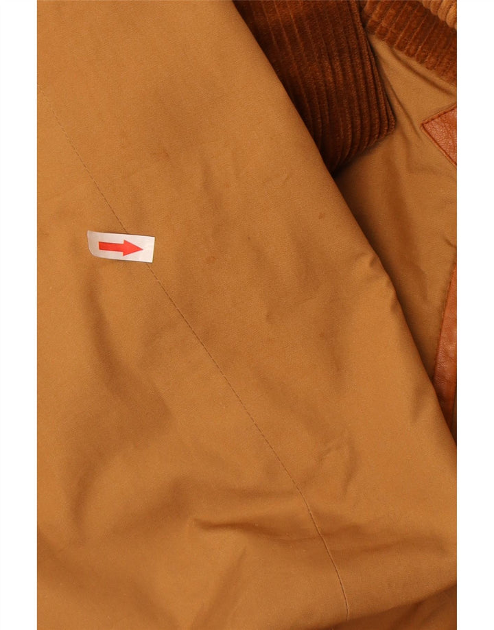 Pardesiu vintage pentru femei UK 16 mare, maro, bloc de culoare