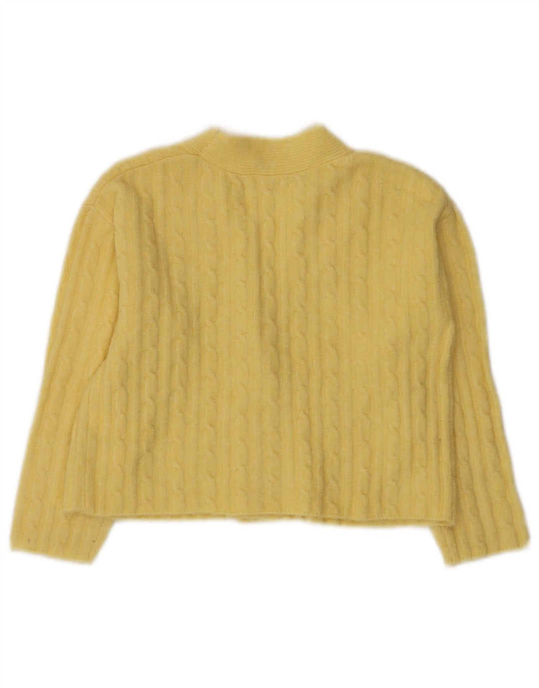 Pulover Crop Cardigan Fete Zara 8-9 Ani Poliester Galben